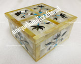 Engraved Birth Flower jewellery Box, Travel Jewelry Box, Birthday Gift, Bridal Party Gifts, Bridesmaid Gifts, Gift for her Unique Handicrafts IND